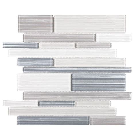 Elida Ceramica Light Cascades 12 In X 12 In Glossy Glass Linear Wall Tile Wall Tiles