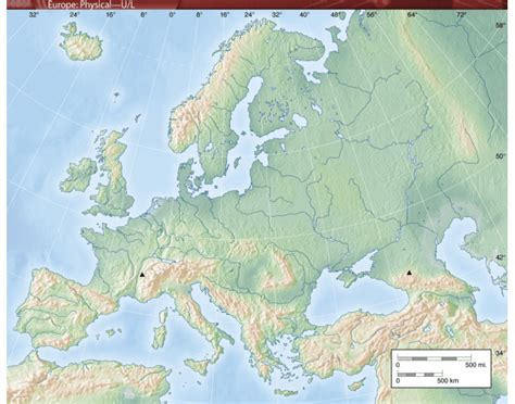 Povrch Európy Pohoria A Nížiny — Printable Worksheet