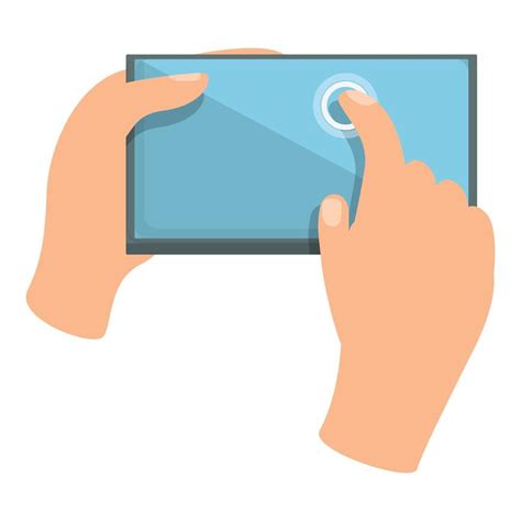 Touch Screen Icon Cartoon Vector Call Mobile 14296630 Vector Art At