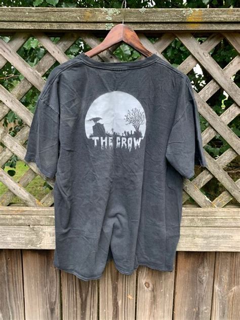 Vintage Vintage 90s The Crow Movie Tee Xl Faded Black Double Sided