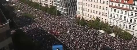 “czech Republic First” More Than 100 000 People Protest In Prague