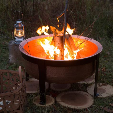 Handcrafted Copper Fire Pit Grill Table The Green Head