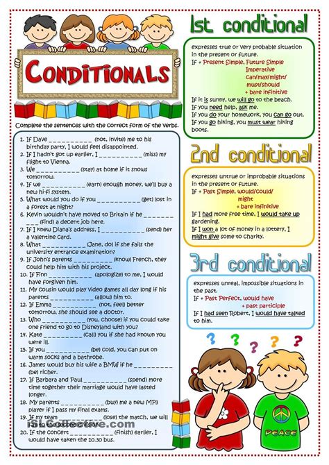 Free Printable Worksheets Abou Real And Unreal Conditionals Tedy