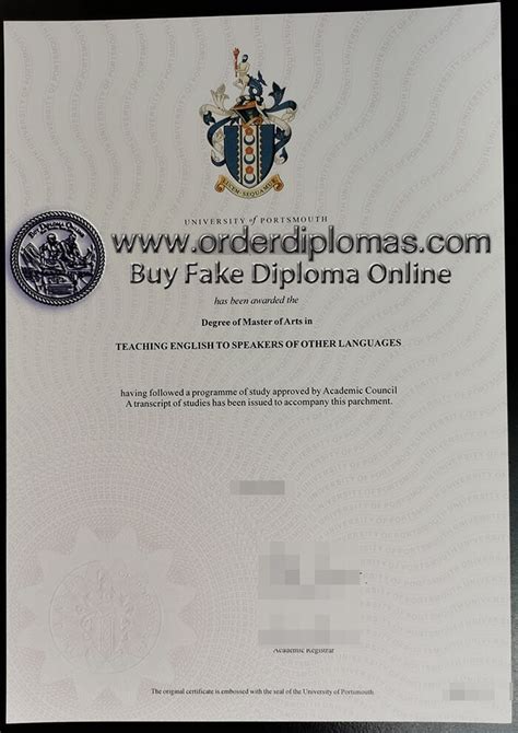 Where To Buy Fake University Of Portsmouth Diploma