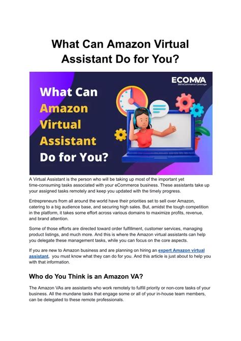 PPT What Can Amazon Virtual Assistant Do For You PowerPoint