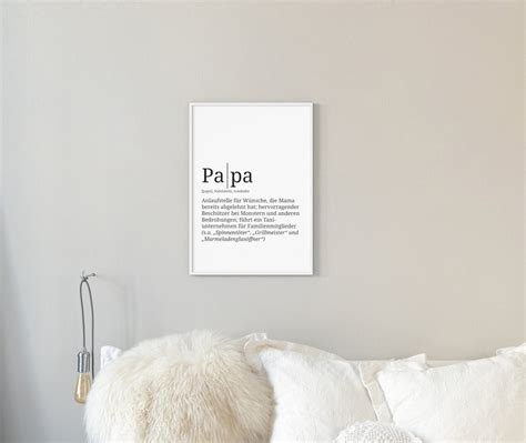 Definition Papa Format W Hlbar Premium Spruch Poster F R Etsy De