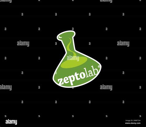 ZeptoLab, rotated logo, black background Stock Photo - Alamy