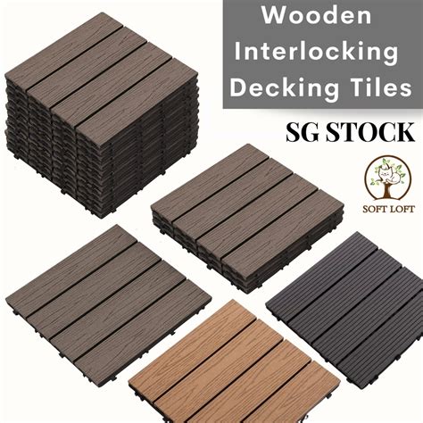 Wood Plastic Composite Patio Deck Tiles Interlocking Decking Tiles