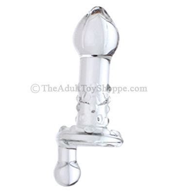 Nubby Crank Butt Plug Glass Sex Toys TheAdultToyShoppe