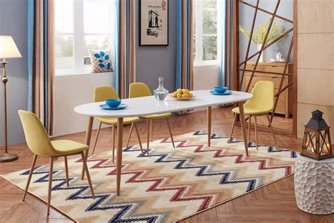 Обеденный стол раздвижной 120-180 см белый ESF - купить за 38400 руб в ...