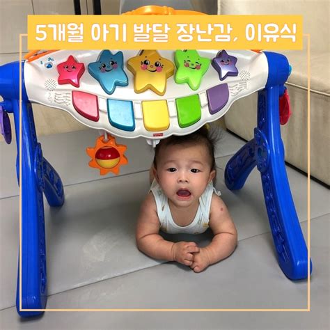 5개월 아기 발달 평균키 배밀이 시기 간식 이유식 놀아주기 장난감 네이버 블로그