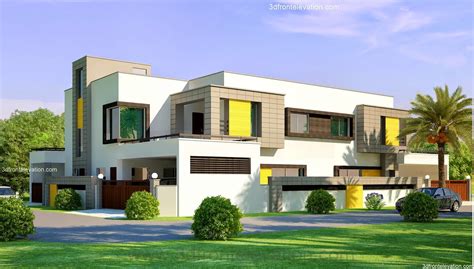 1 Kanal Corner Plot 2 House Design Lahore Beautiful House 1 Kanal Modern 3d Front Elevation