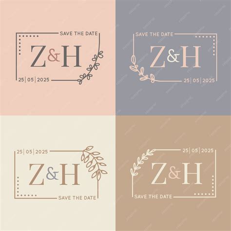 Free Vector | Wedding logo template design