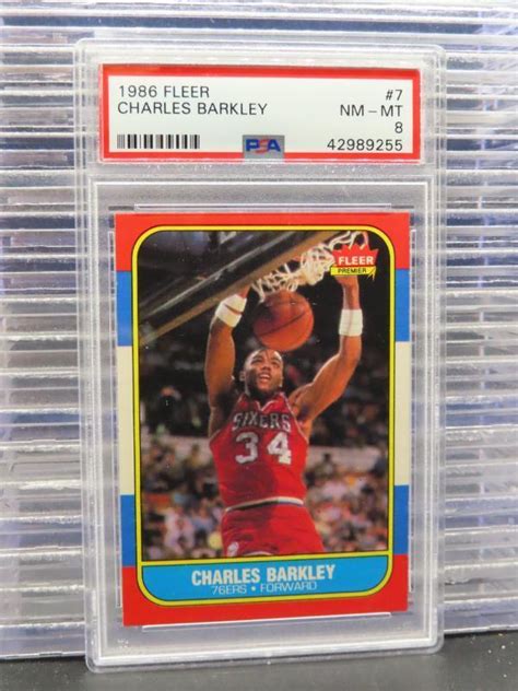 Fleer Charles Barkley Rookie Card Rc Psa Ers Ebay