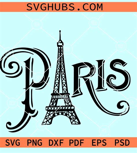 Paris SVG Eiffel Tower SVG Paris Eiffel Tower Svg