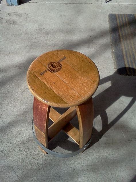 Wine Barrel Head Counter Stool Choice Of Finish Etsy Wine Barrel