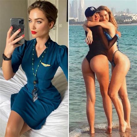 Hot Flight Attendants With VS Without Their Uniforms 12thBlog