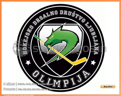 HDD Olimpija - 2007/08, Austrian Hockey League, Hockey Sports Embroidery Logo in 4 sizes | Sport ...