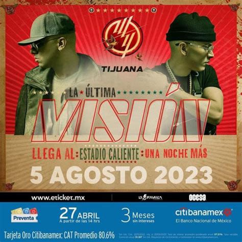 Wisin y Yandel La Ultima Misión en Tijuana en Estadio Caliente