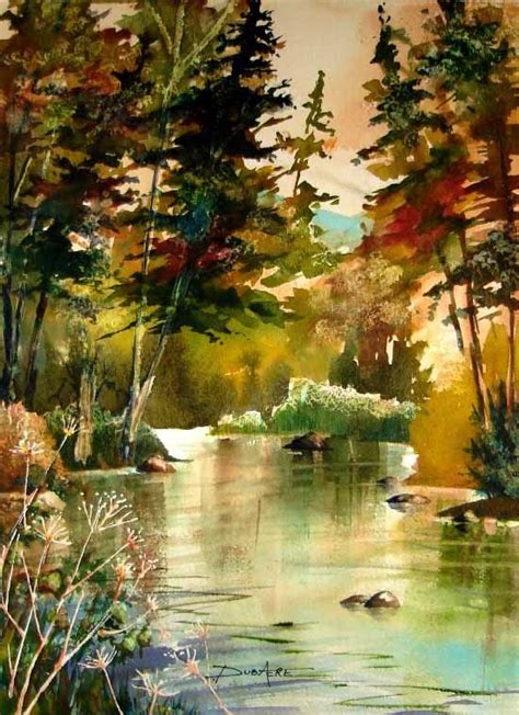 Trees Landscapes Watercolor Painting Artworks Of This Professional