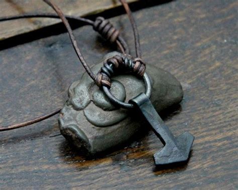 Small Pure Iron Mjolnir Pendant A Hand Forged Ringed Thor S Hammer