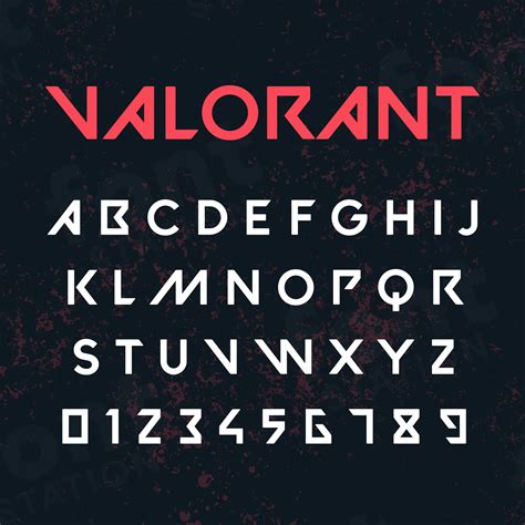 Valorant Font - Shooter Video Game - Instant Download