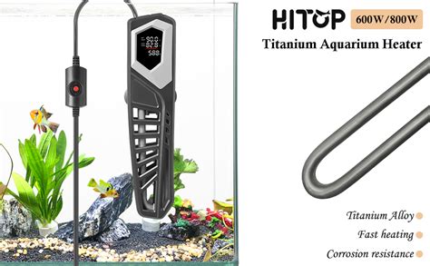 Amazon Hitop W Titanium Aquarium Heater Digital Fish Tank