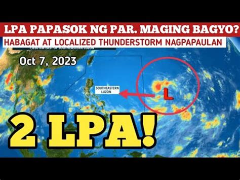 Low Pressure Area Papasok Ng Par October Weather Update Today