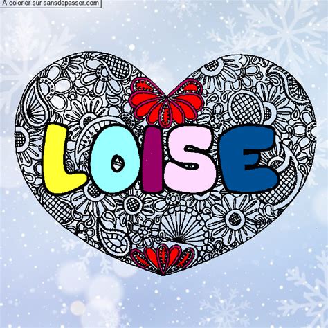 Dessin Colori Coloriage Pr Nom Loise D Cor Mandala Coeur Par Un