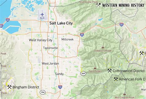 Principal Gold Districts Of Utah Western Mining History