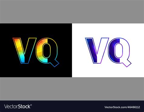 Letter Vq Logo Design Template Creative Modern Vector Image