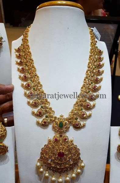 Uncut Mango Long Chain Jewellery Designs