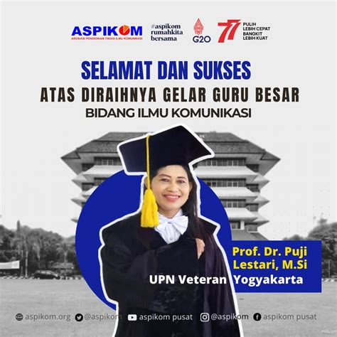 Ucapan Selamat Atas Diraihnya Gelar Guru Besar Bidang Ilmu Komunikasi