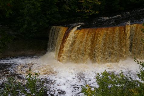 Tahquamenon Falls In Michigan The Color Of The Water Is From Plant