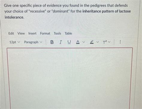 Solved Key To These Pedigrees Begin Tabular Lll Lactose Chegg