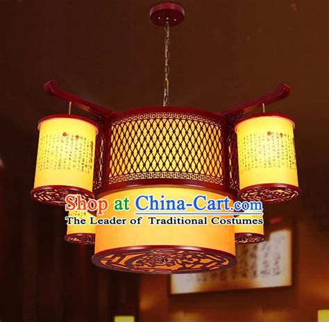 Chinese Traditional Hanging Lantern Handmade Wood Palace Lanterns