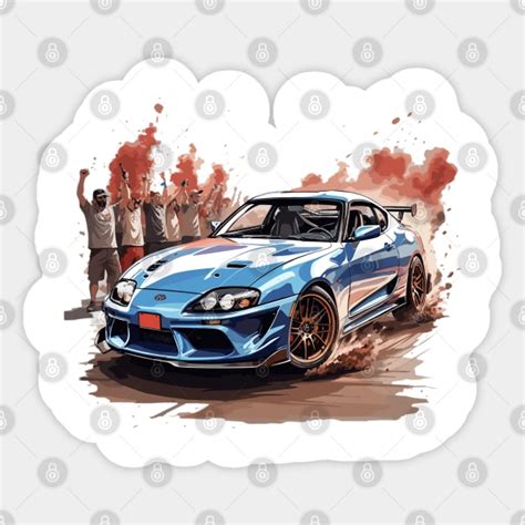 Blue Toyota Supra Mk4 - Toyota Supra - Sticker | TeePublic