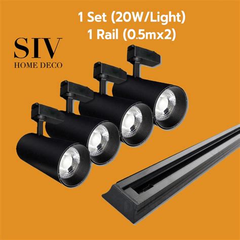 Siv W Track Light Set Tracking Lights Track Spotlight Rail Led