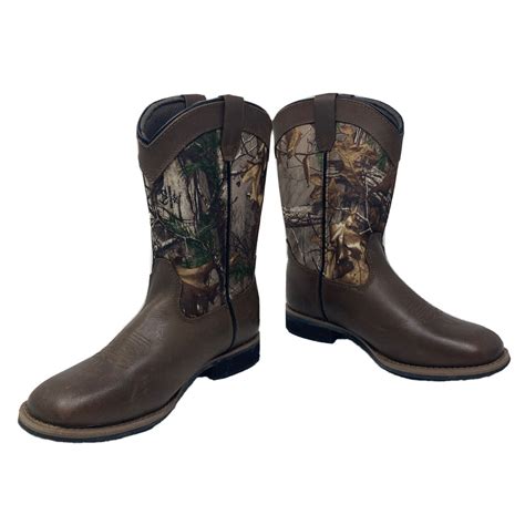 Boys Camo Cowboy Boots