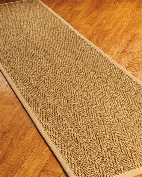 NaturalAreaRugs Beach Seagrass Runner Natural Border 100 Natural