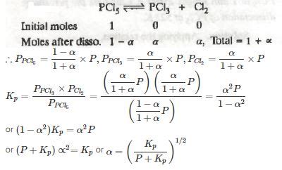 Show That The Degree Of Dissociation Alpha The Dissociation Of PCl 5