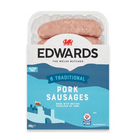 6 Traditional Pork Sausages Edwards