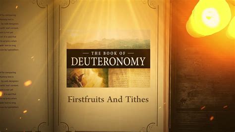 Deuteronomy 26 First Fruits And Tithes Bible Stories YouTube