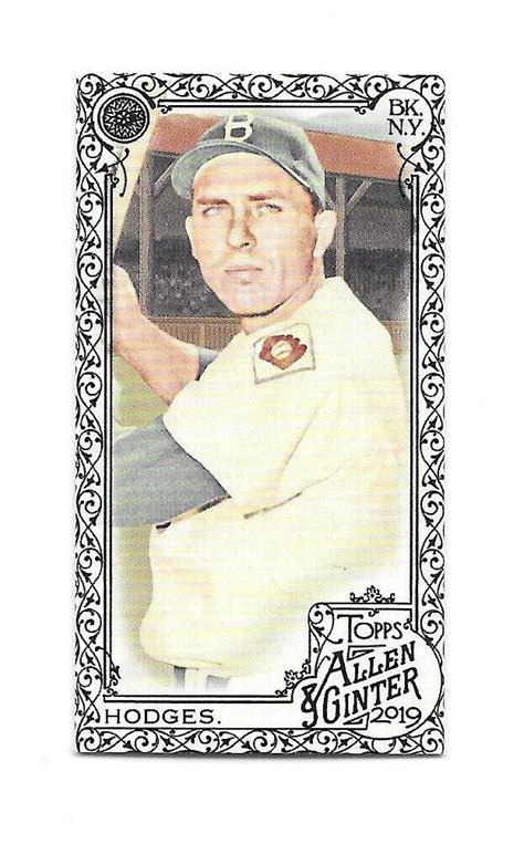 Topps Allen Ginter Gil Hodges Black Mini Brooklyn Dodgers