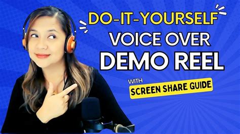 HOW TO MAKE YOUR OWN VOICE OVER DEMO REEL STEP BY STEP SHARE SCREEN