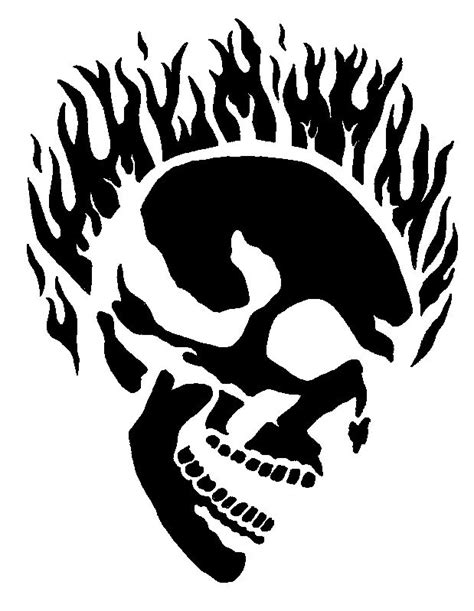 Ghost Stencil Skull Stencil Ghost Rider Tattoo Silhouette Stencil