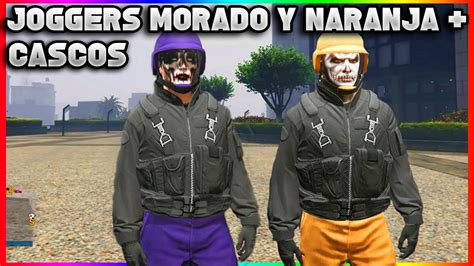 Como Conseguir Los Joggers Y Casco Naranja Y Morado En Gta V Online