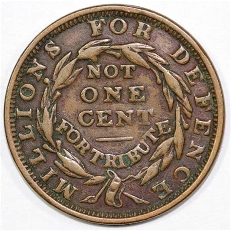 1837 Millions For Defense Not One Cent For Tribute Hard Times Token