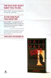 Hail Mary movie poster [1985 Jean-Luc Godard film] 24x36 video version