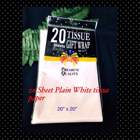 20 Sheet Plain White Tissue Paper Craftezonline Arts And Crafts Store